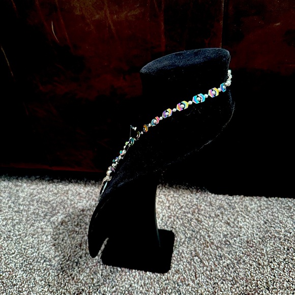 Hand Crafted Rainbow Hematite, Hematite & Sterling Silver Pendant Necklace - Picture 2 of 3